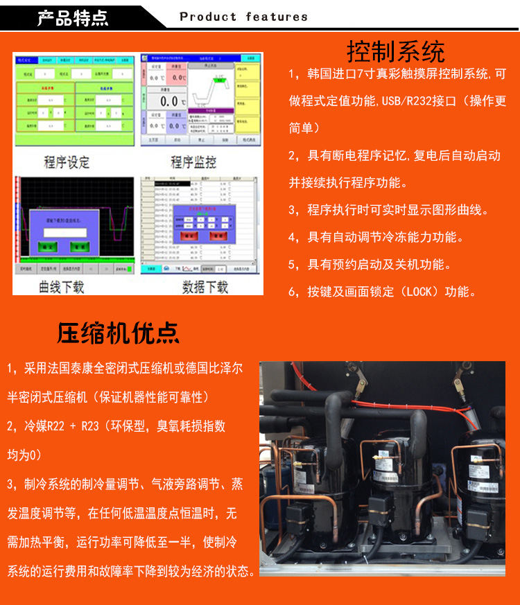 產(chǎn)品特點(diǎn)、壓縮機(jī)介紹